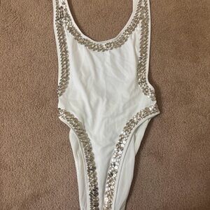 White Women’s One Piece Swimsuit
